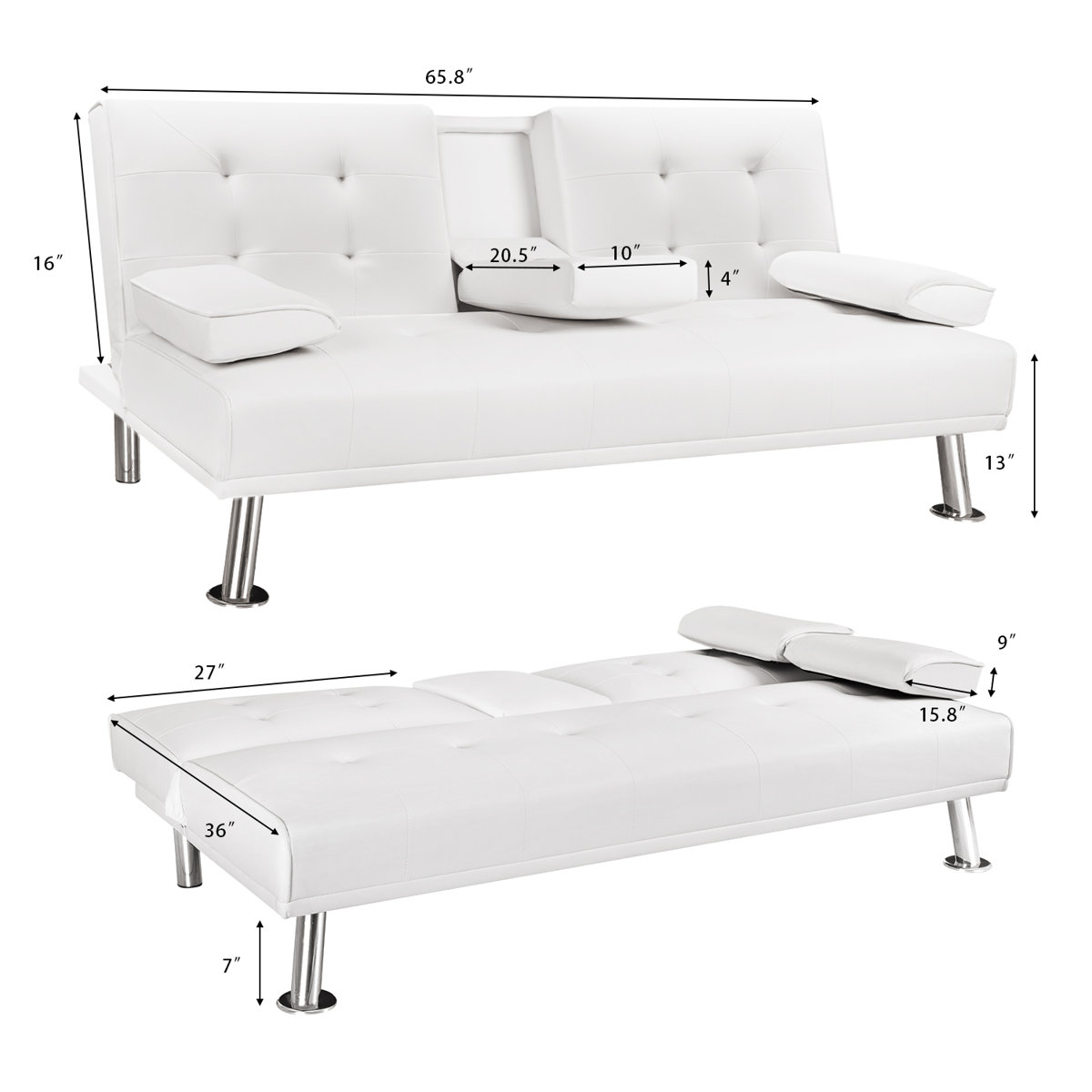 Ebern Designs Ahsaad 65.8'' Pillow Top Arm Sofa & Reviews Wayfair